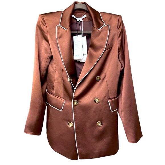 NWT Veronica Beard Roche Dickey Blazer DARK COPPER Size 2 - Picture 7 of 11